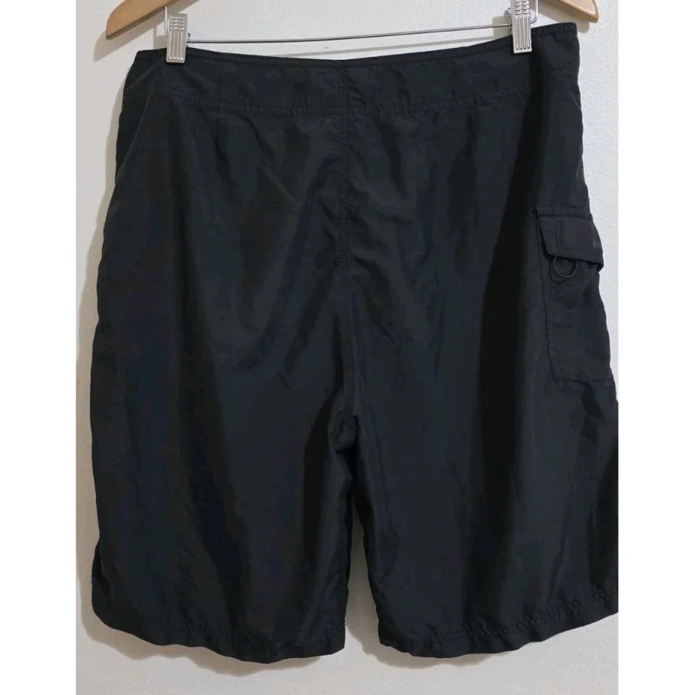 Oakley Cargo Swim Trunks Shorts Black‎ Mens Sz 34 Pockets Drawstring